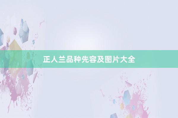 正人兰品种先容及图片大全